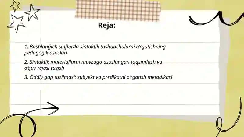Boshlanğich sinflarda sintaktik tushunchalar ustida ishlash metodikasi 2