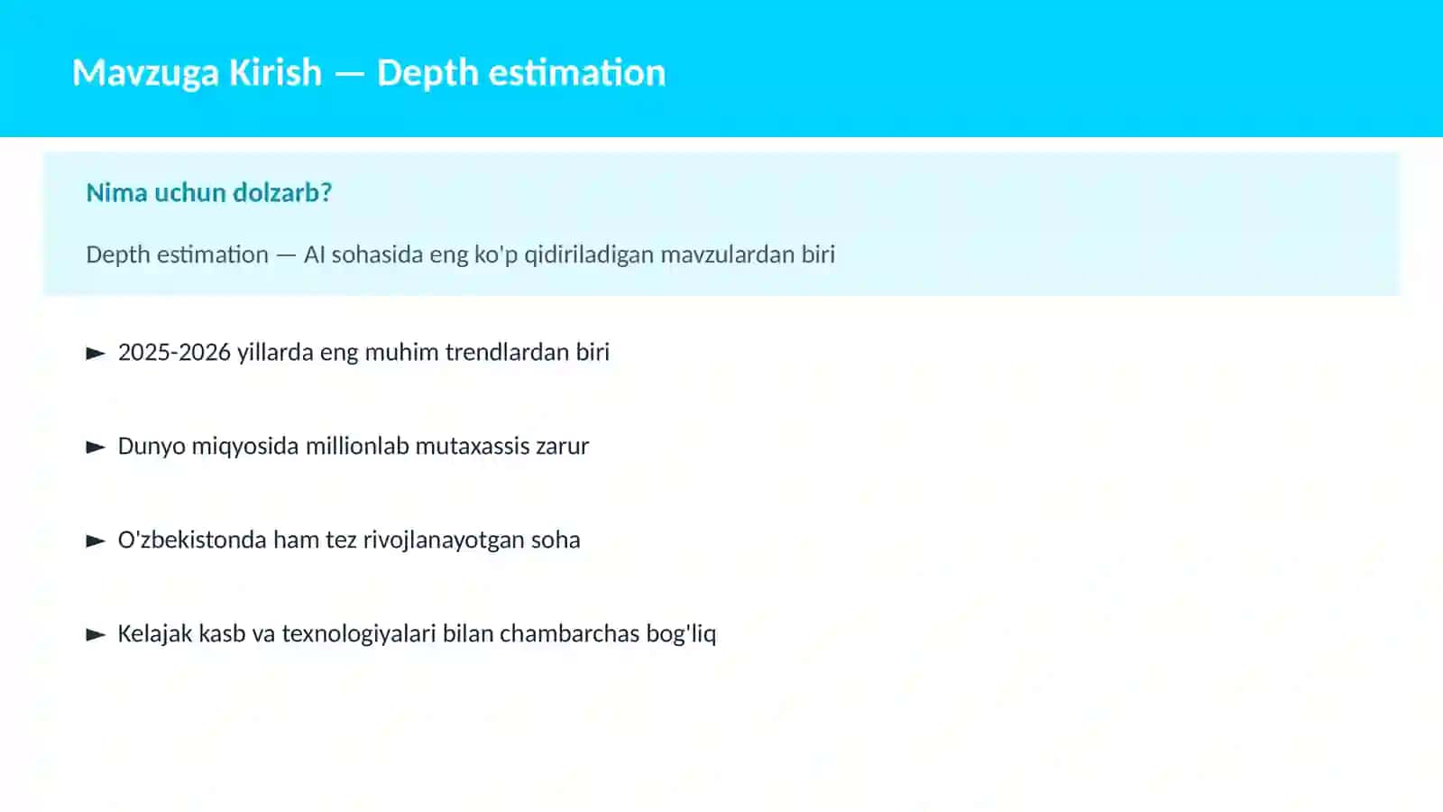 Depth estimation 2