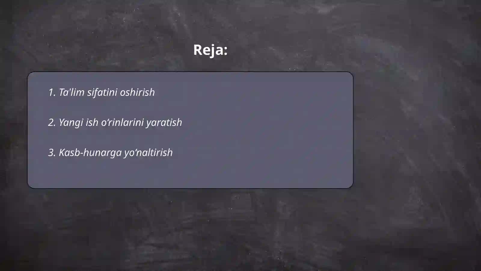 Ishsizlikni kamaytirish yõllari 2