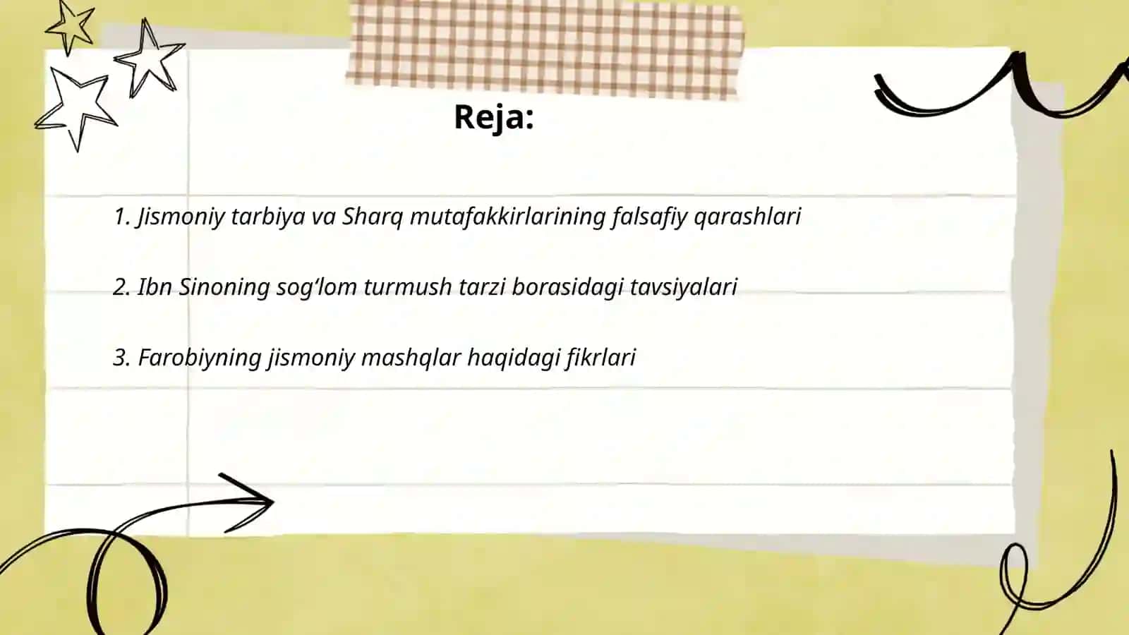 Sharq mutafakkirlarining jismoniy tarbiya haqidagi qarashlari 2