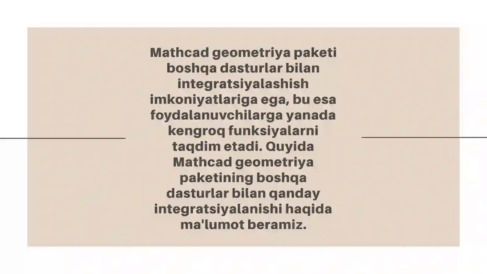 Mathcad geometriya paketi 2