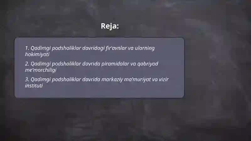 Qadimgi Misr qadimgi va oʻrta podsholiklar davrida 2