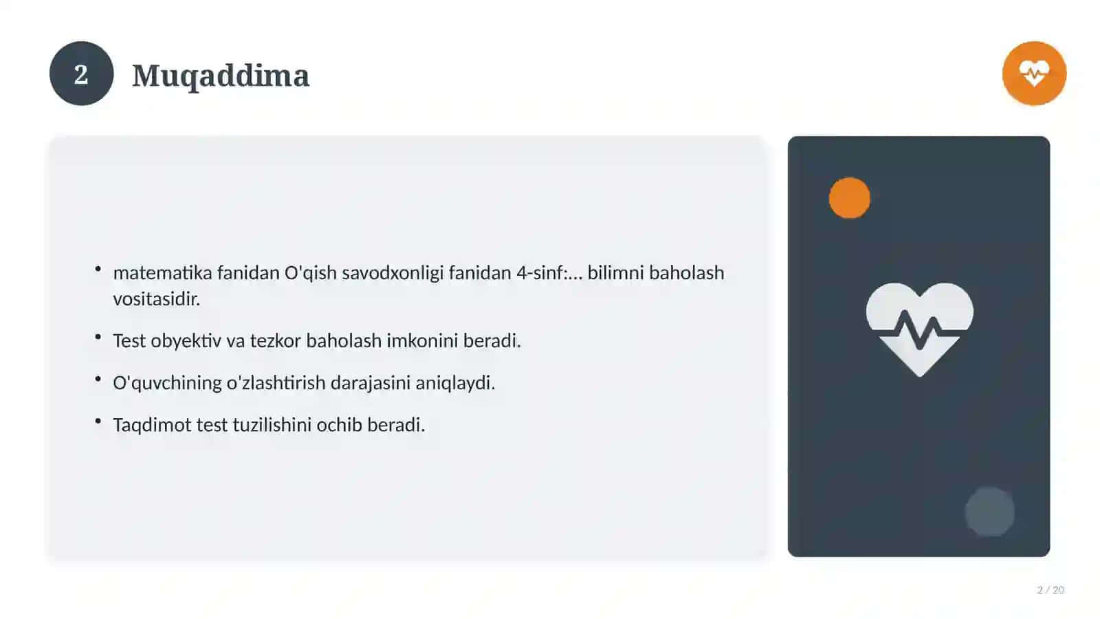 O'qish savodxonligi fanidan 4-sinf: mavzulashtirilgan nazorat ishi va tahlil 2