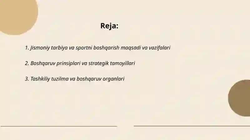 Jismoniy tarbiya va sportni boshqarish maqsadi hamda 2