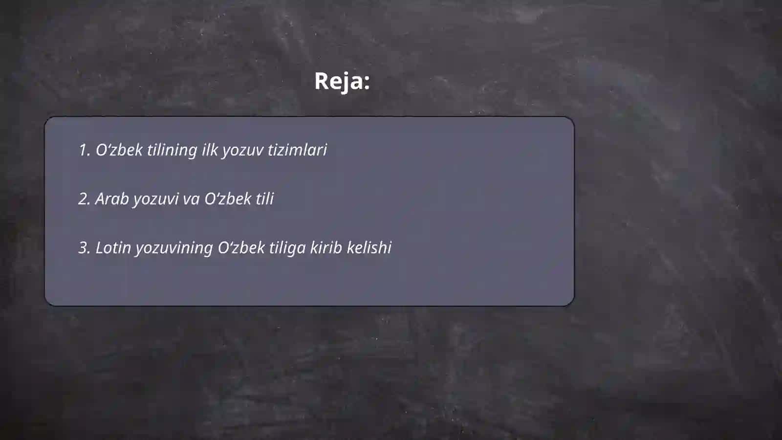 Oʻzbek tilining yozuv tizimlari taraqqiyoti 2