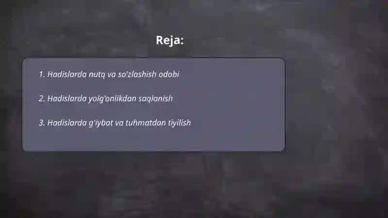 Hadislar nutq odobi 2