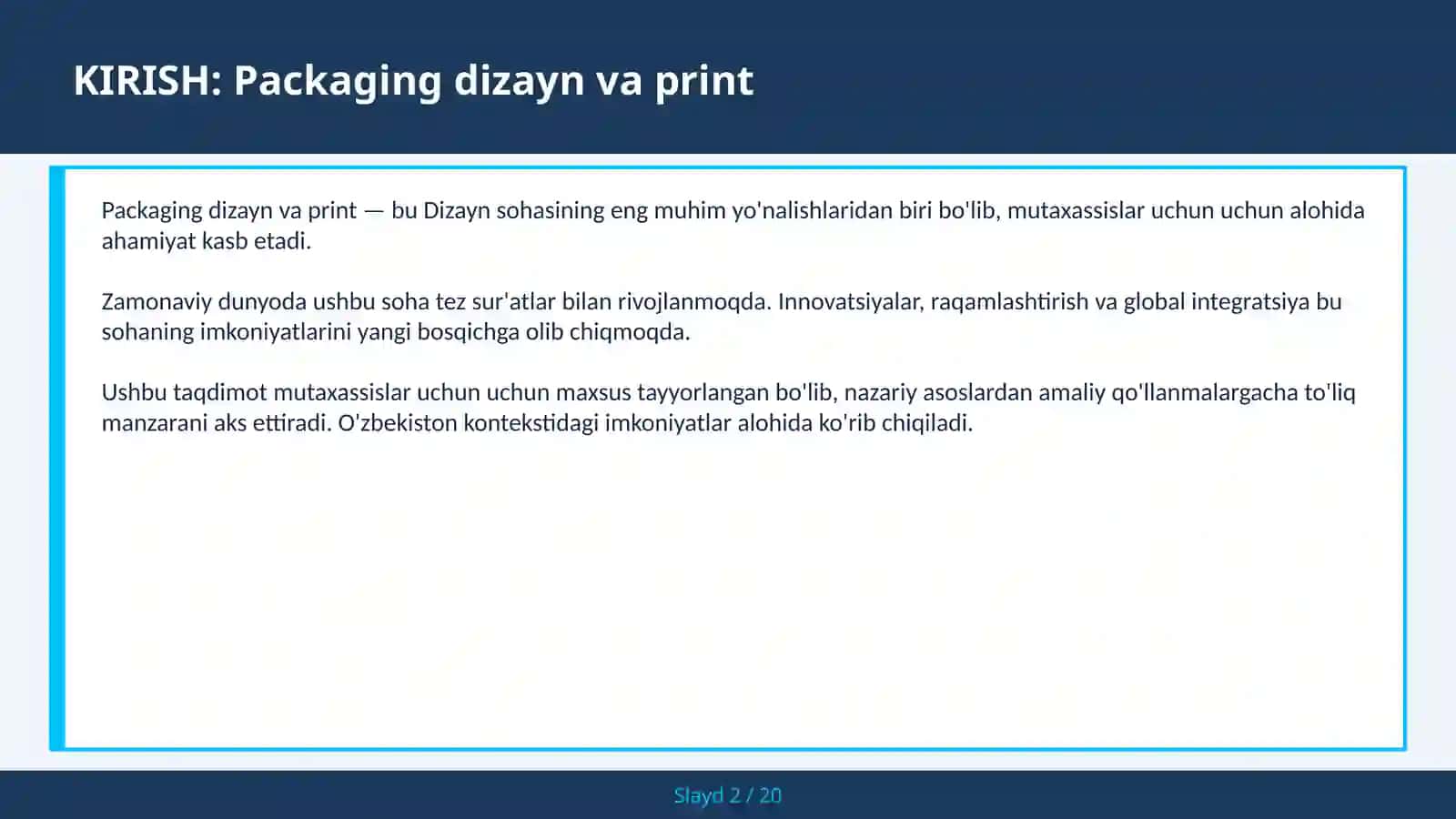 Packaging Dizayn va Print 2