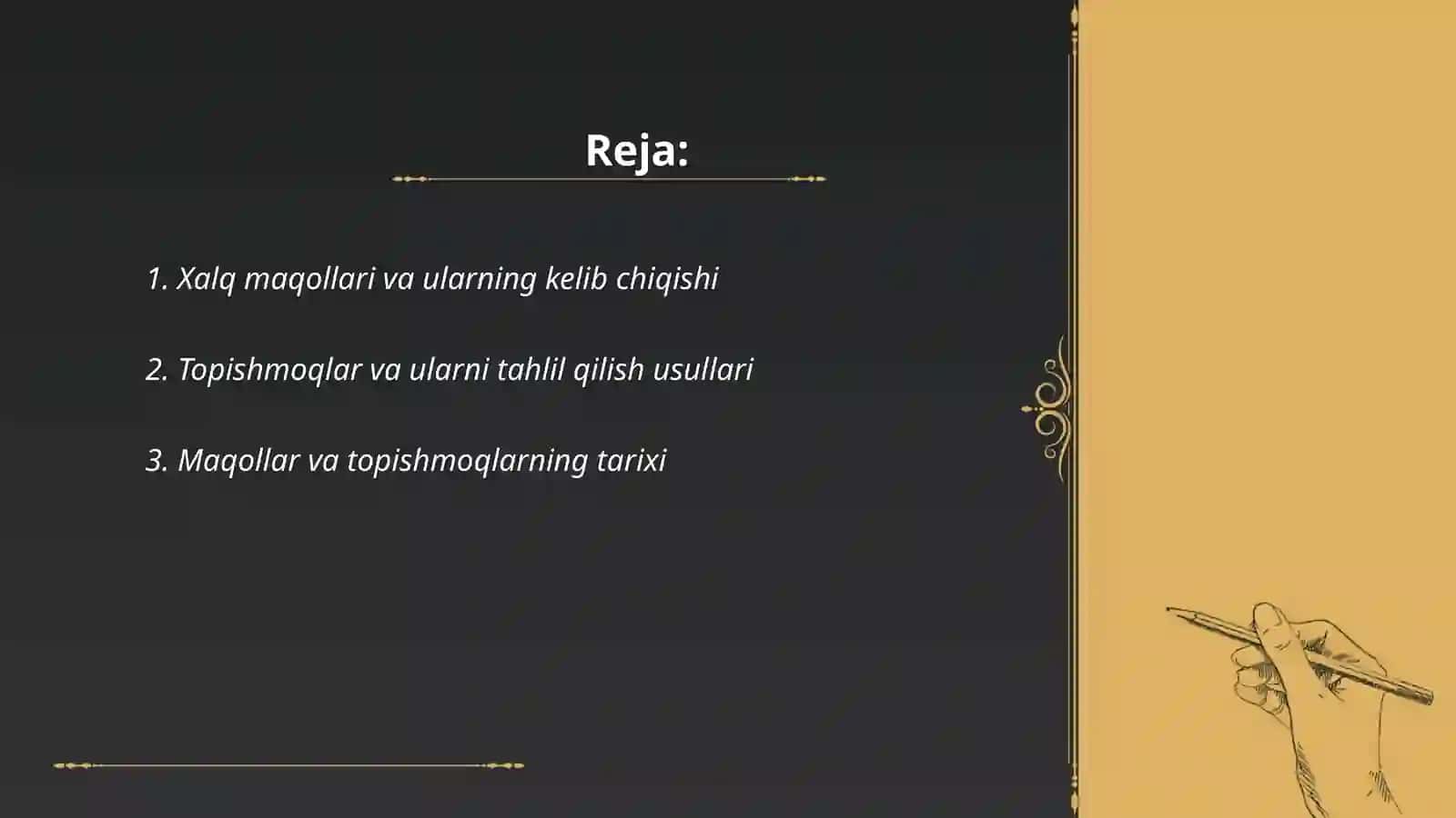 Xalq maqollari va topishmoqlari tahlili 2