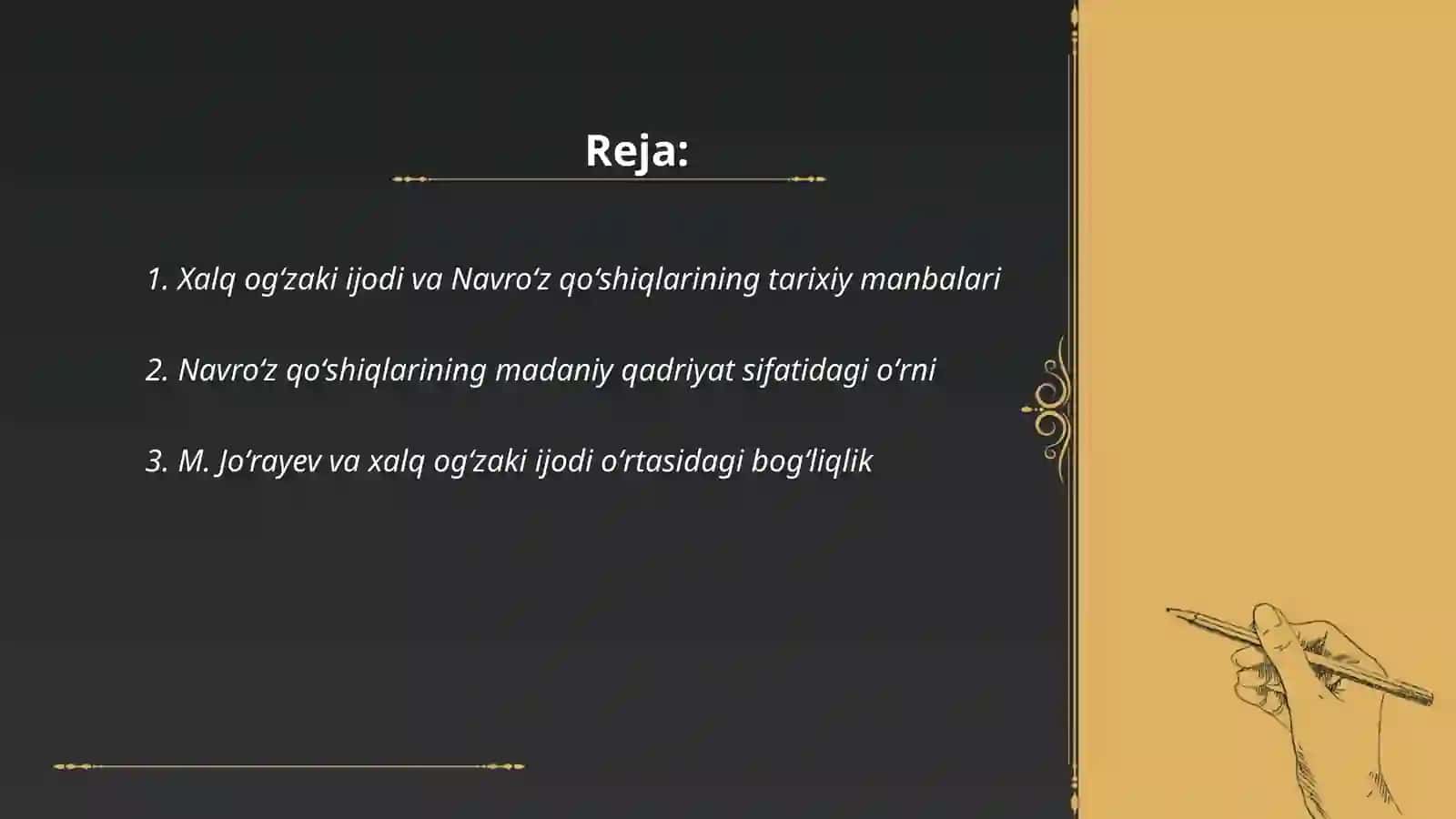 Xalq ogʻzaki ijodi va Navroʻz qoʻshiqlarining tarixiy manbalari 2