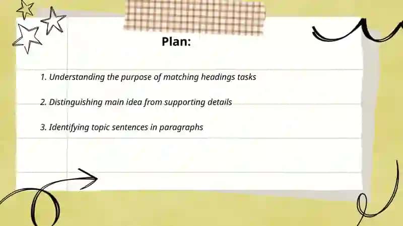 Matching heading tasks 2