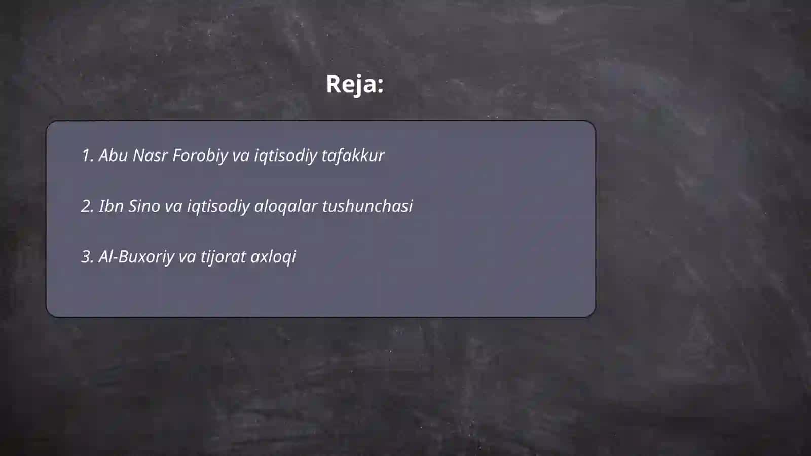 O'rta Osiyo mutafakkirlari iqtisodiy g'oyalari 2