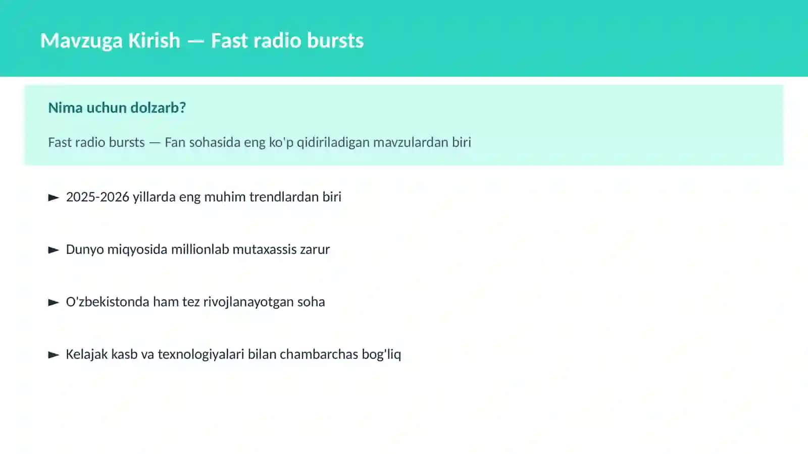 Fast radio bursts 2