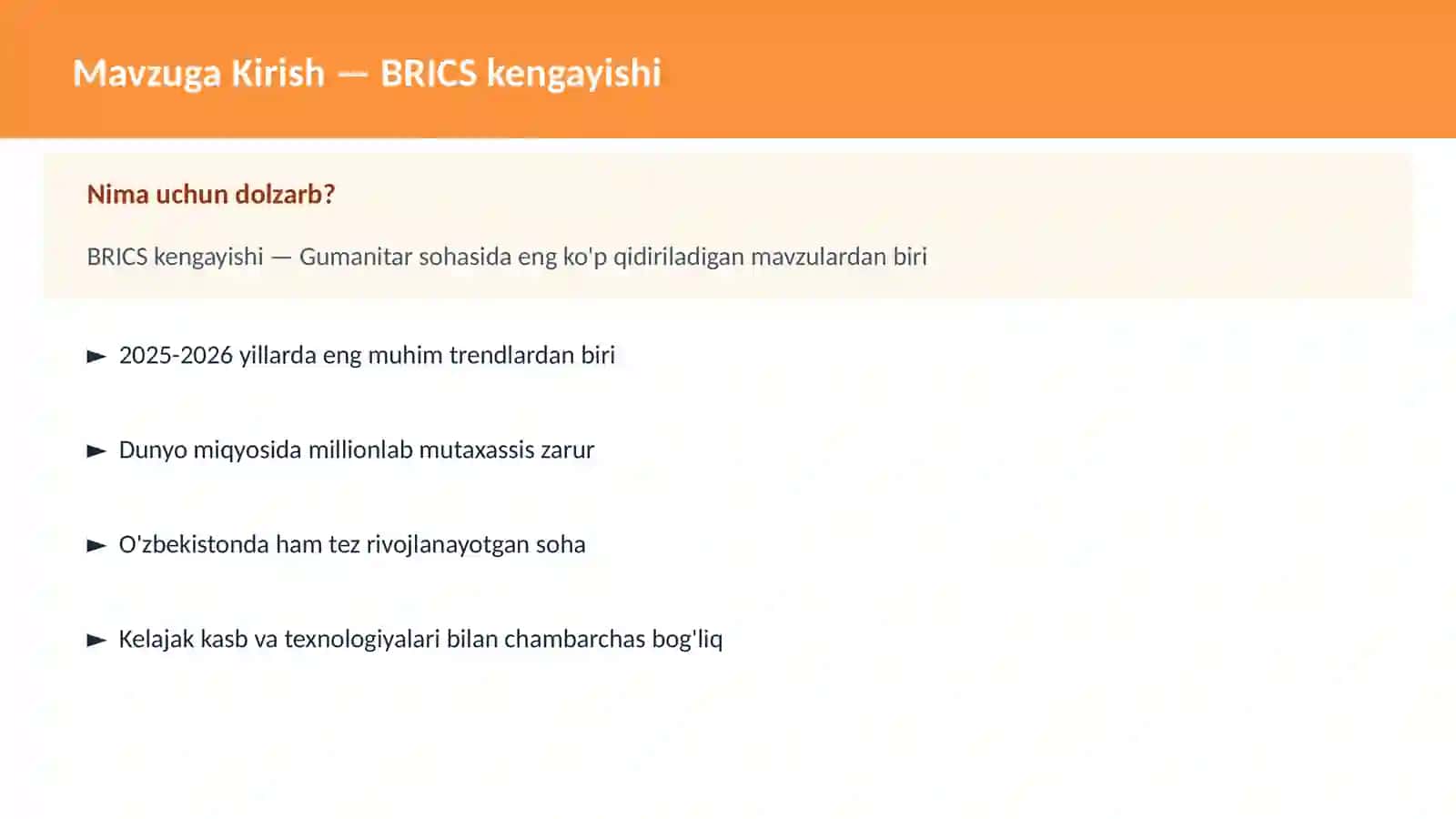 BRICS kengayishi 2