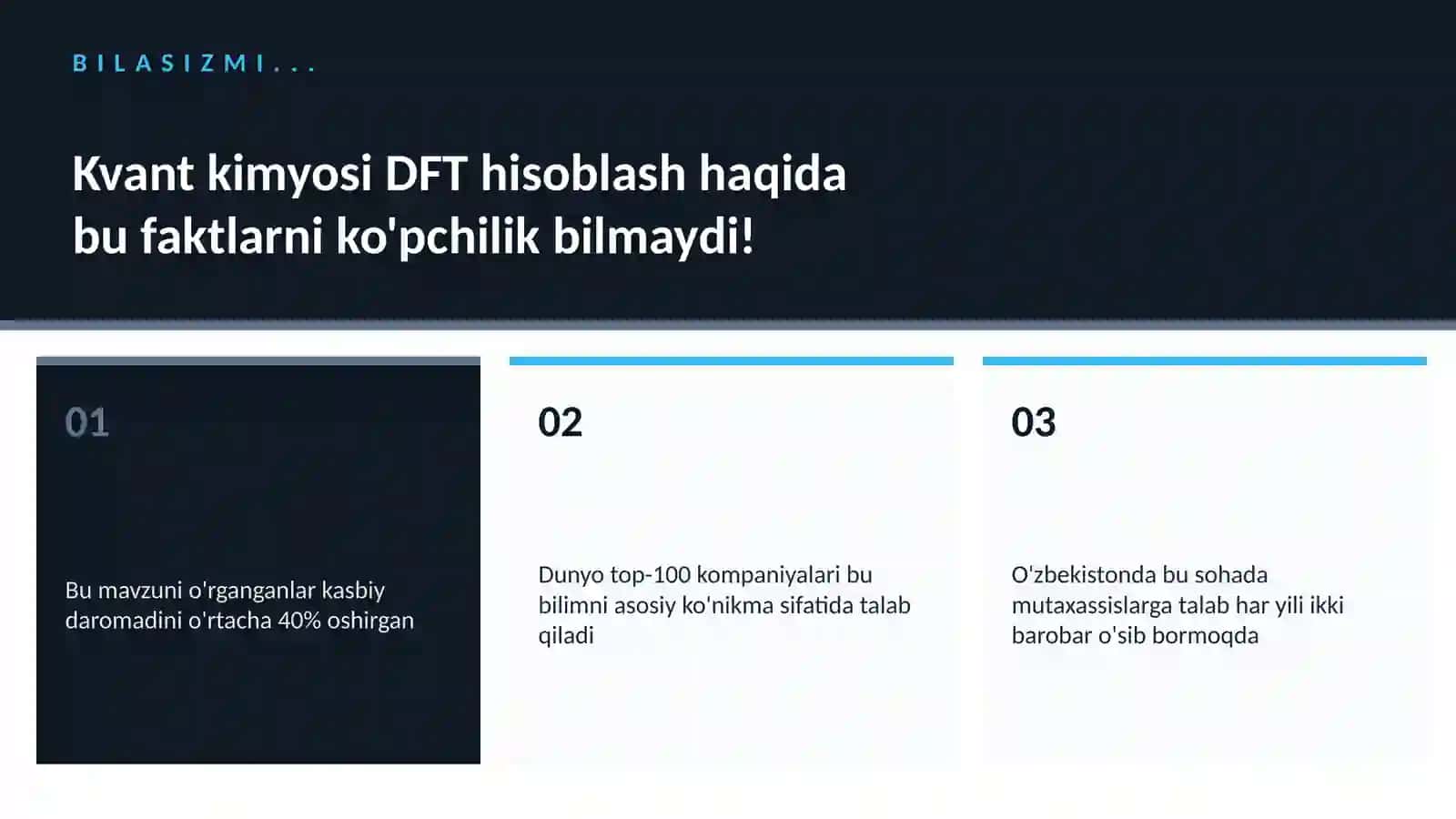 Kvant kimyosi DFT hisoblash 2