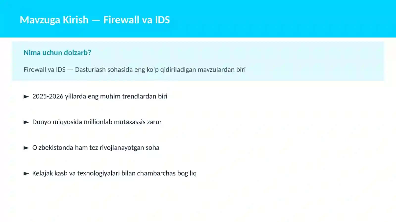 Firewall va IDS 2