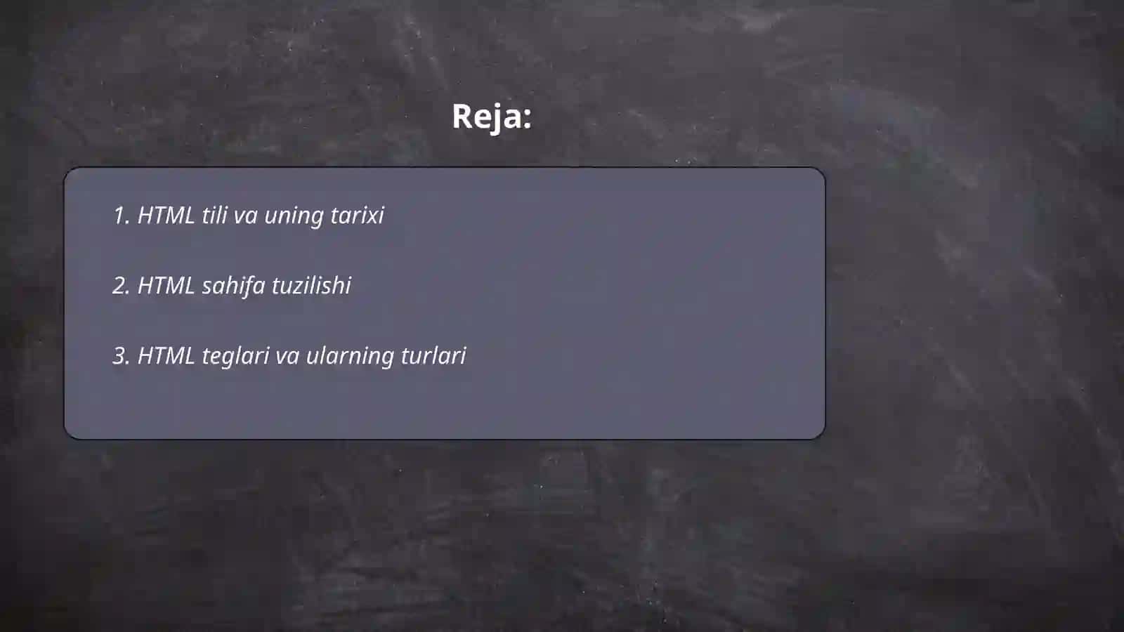 HTML tili va uning tarixi 2