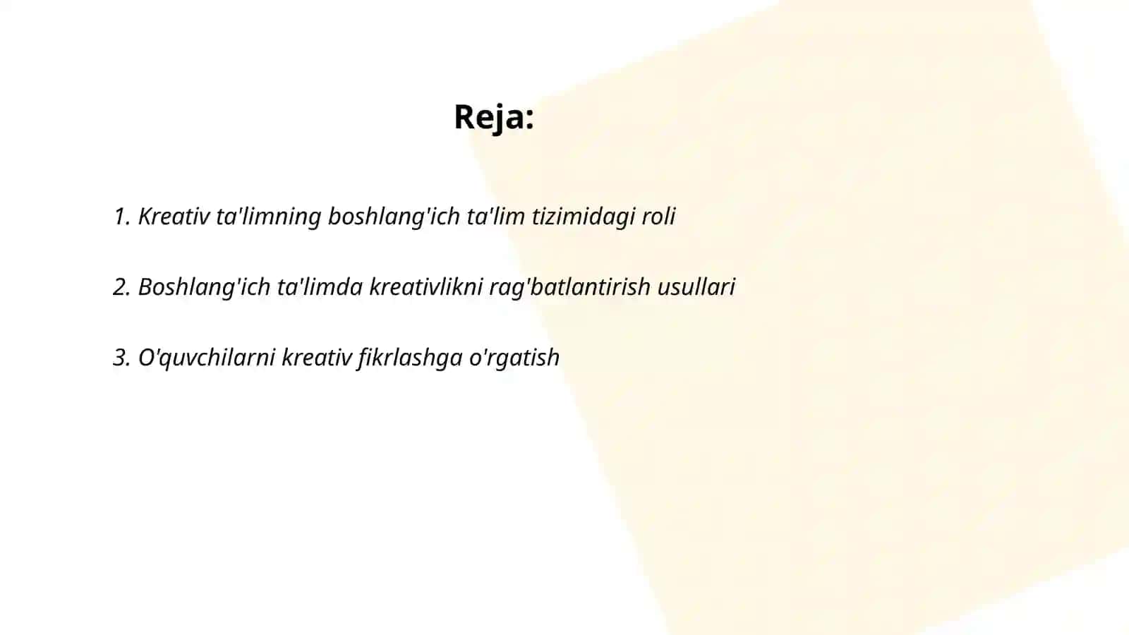 Kreativ ta'limdan boshlangʻich taʼlim tizimida foydalanish 2