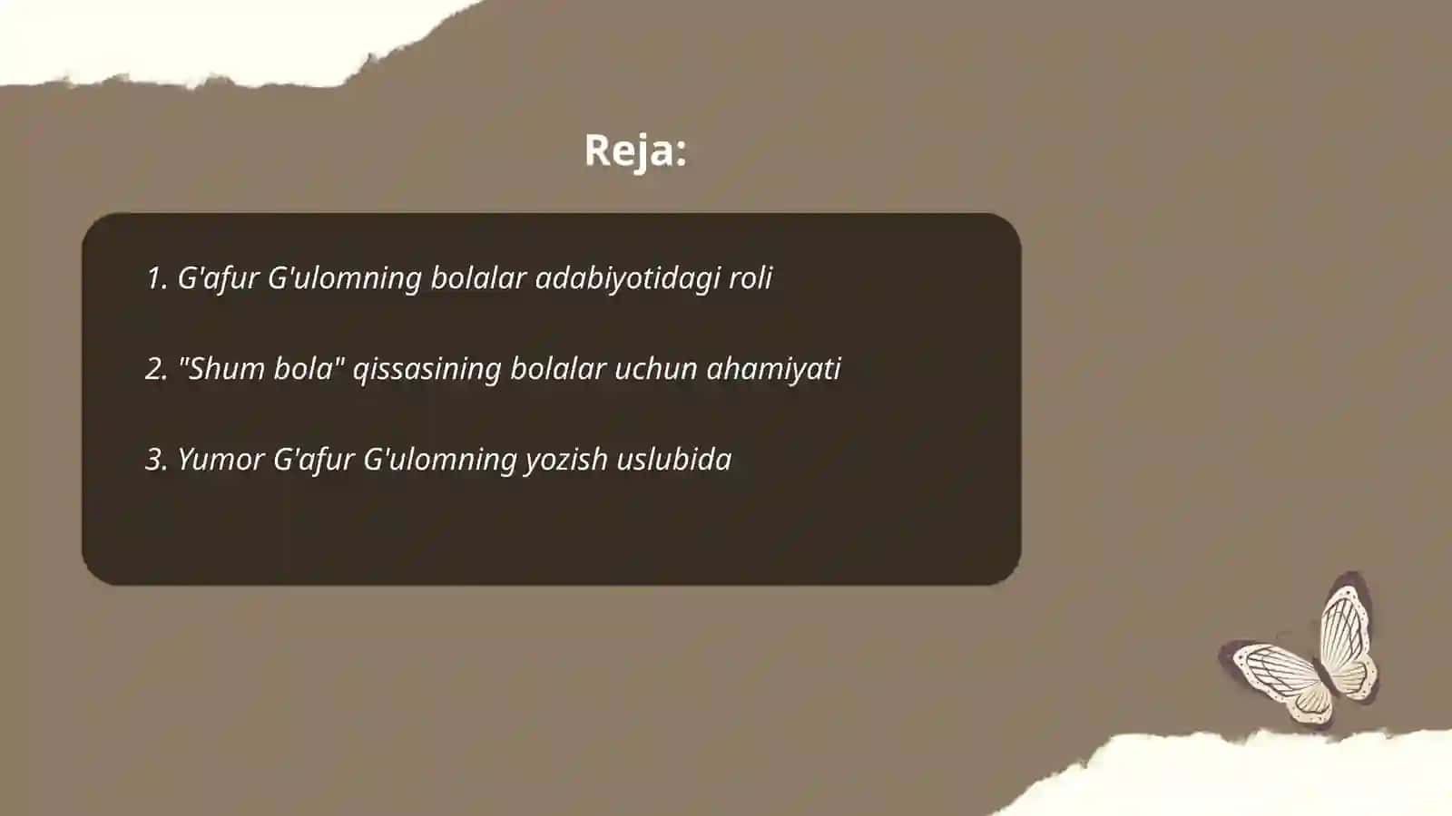 G'afur G'ulomning bolalar uchun yozgan asarlari 2