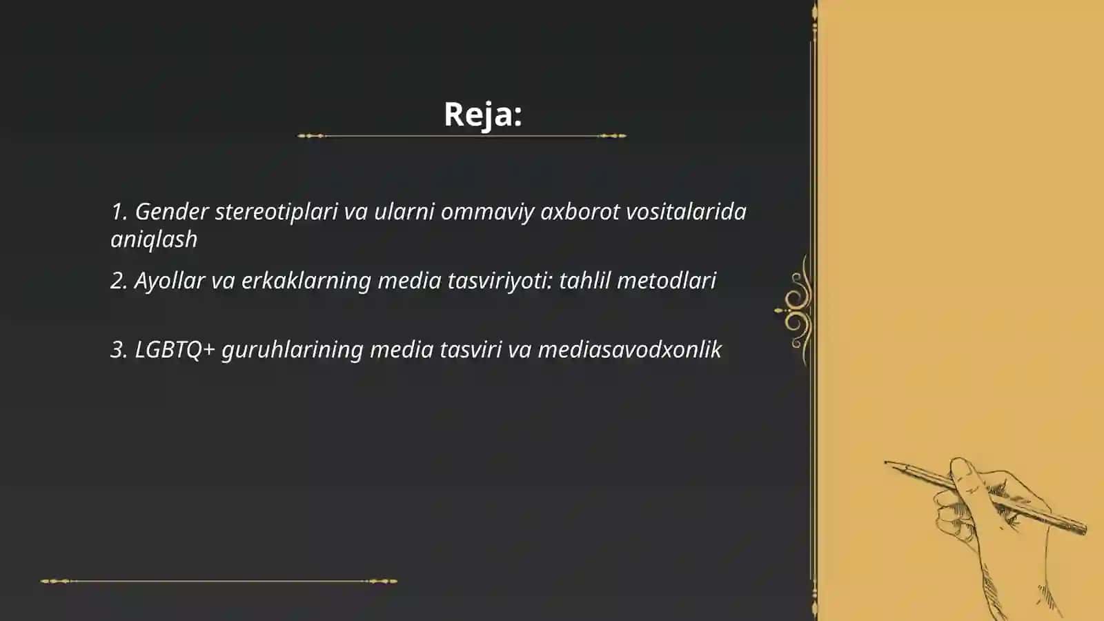 Mediasavodxonlikning gender jihatlari 2