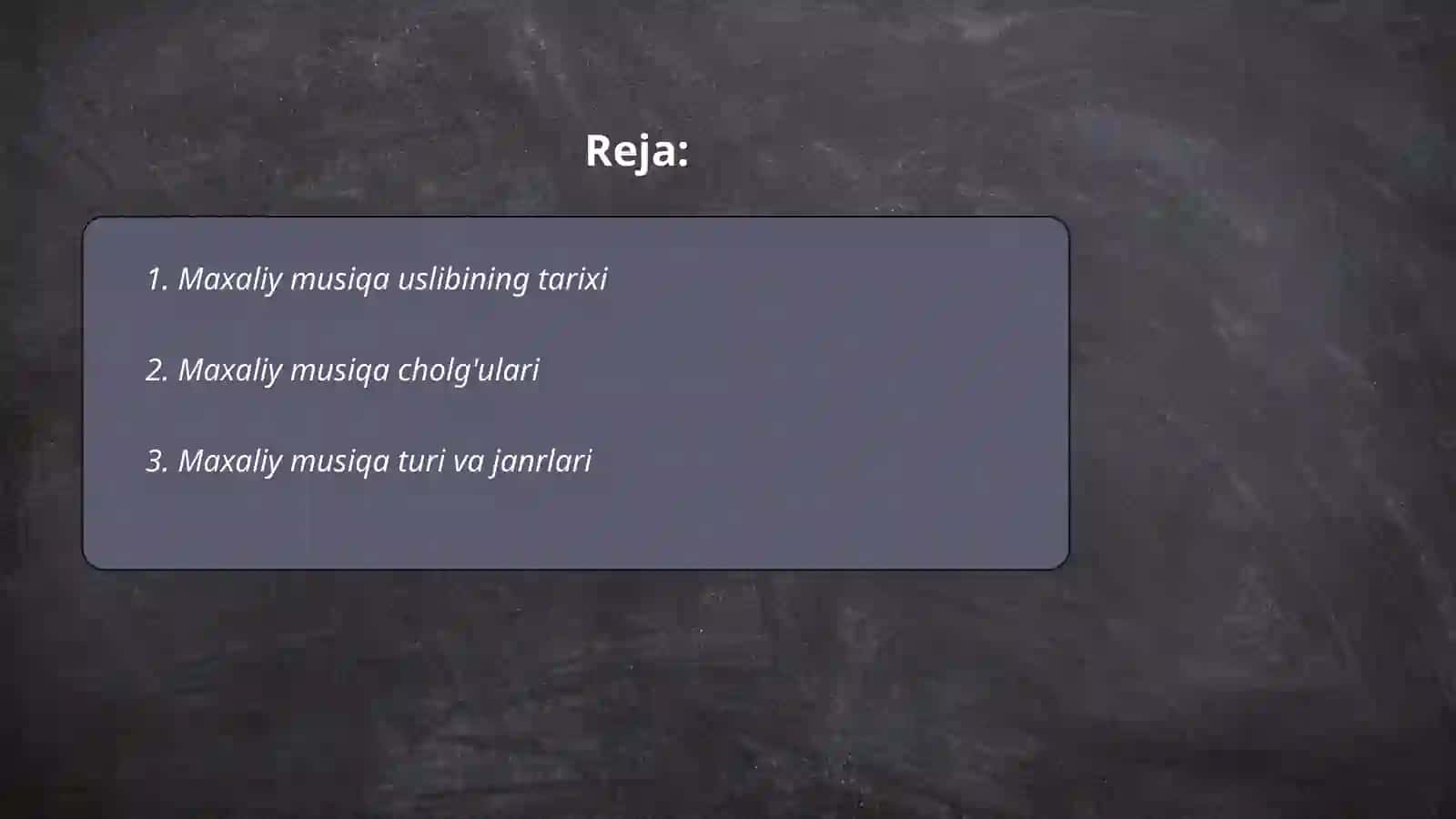 Maxaliy musiqa uslibi 2