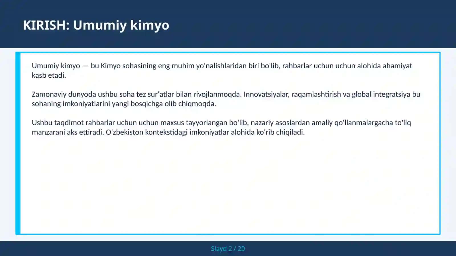 Umumiy Kimyo 2
