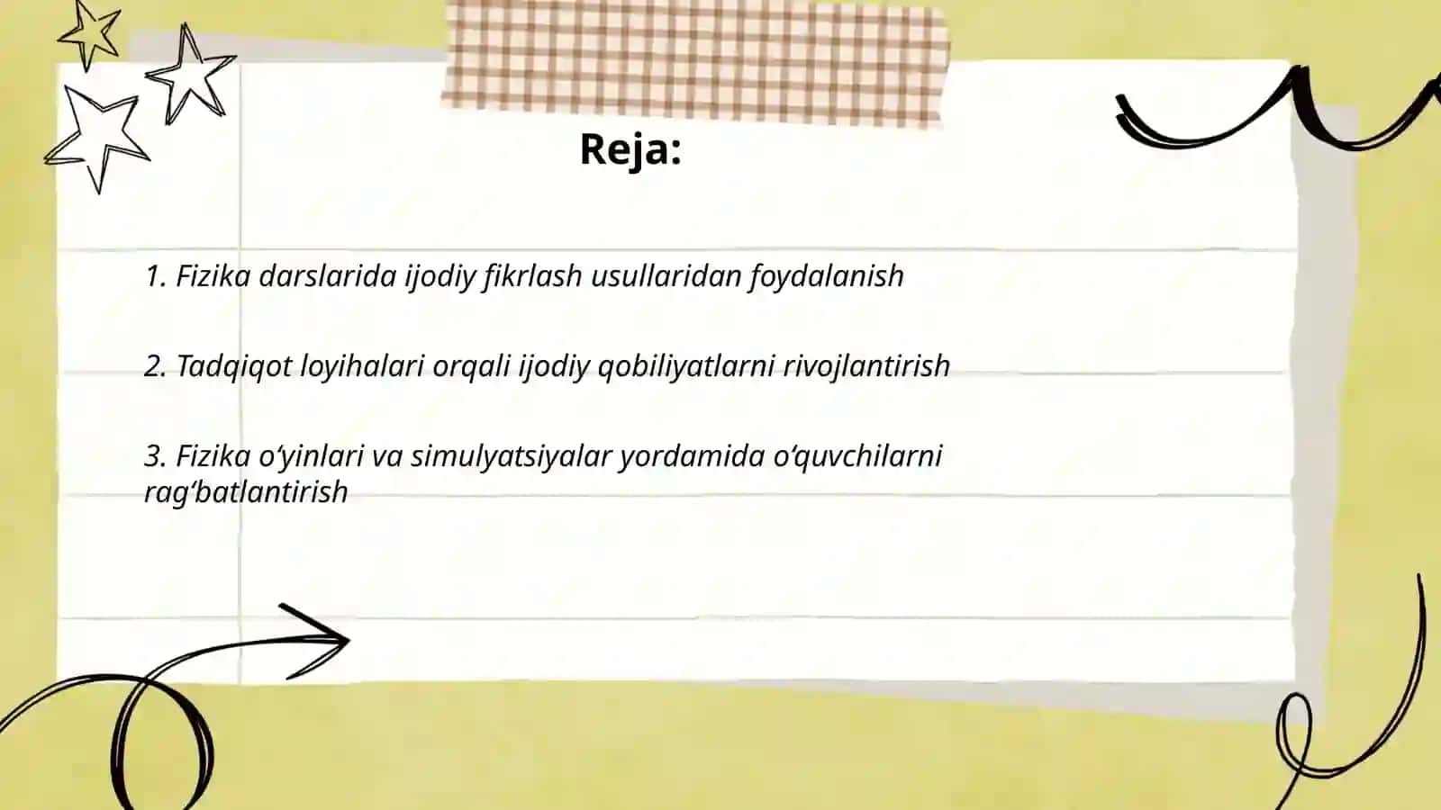 Fizika o‘qitishda o‘quvchilarning ijodiy qobilyatini rivojlantirish yo‘llari 2