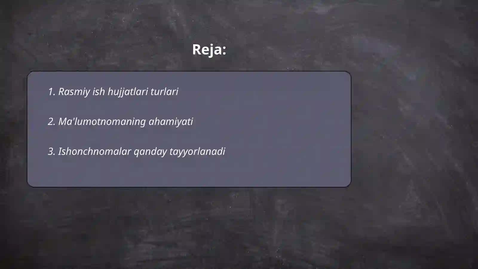 Rasmiy ish hujjatlari haqida bo'lsin 2