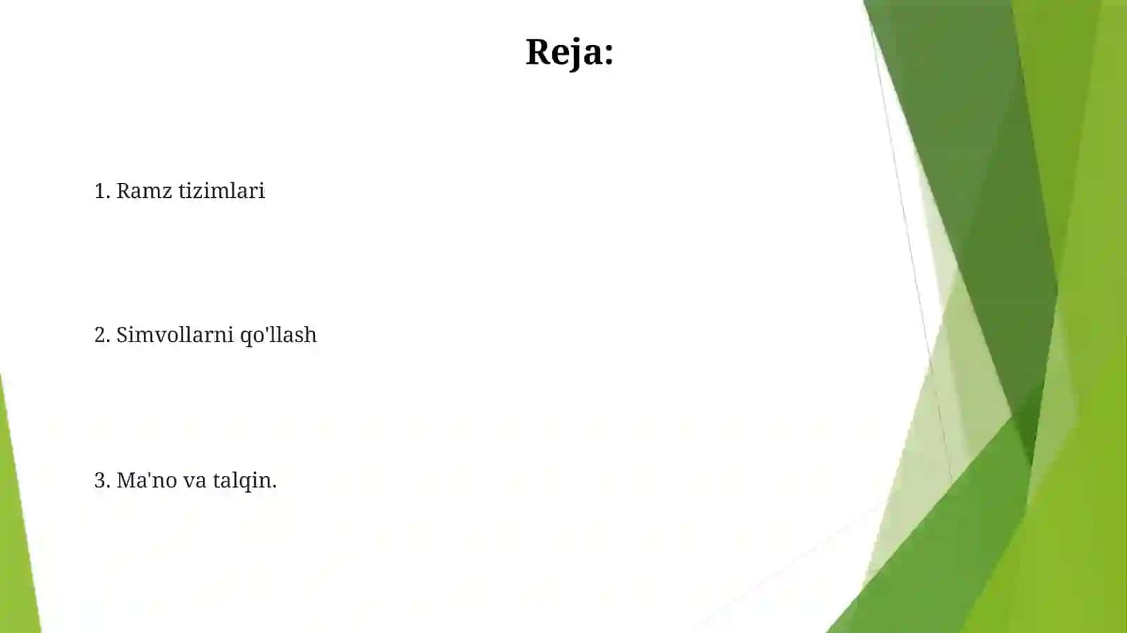 Simvollar bilan ishlash 2