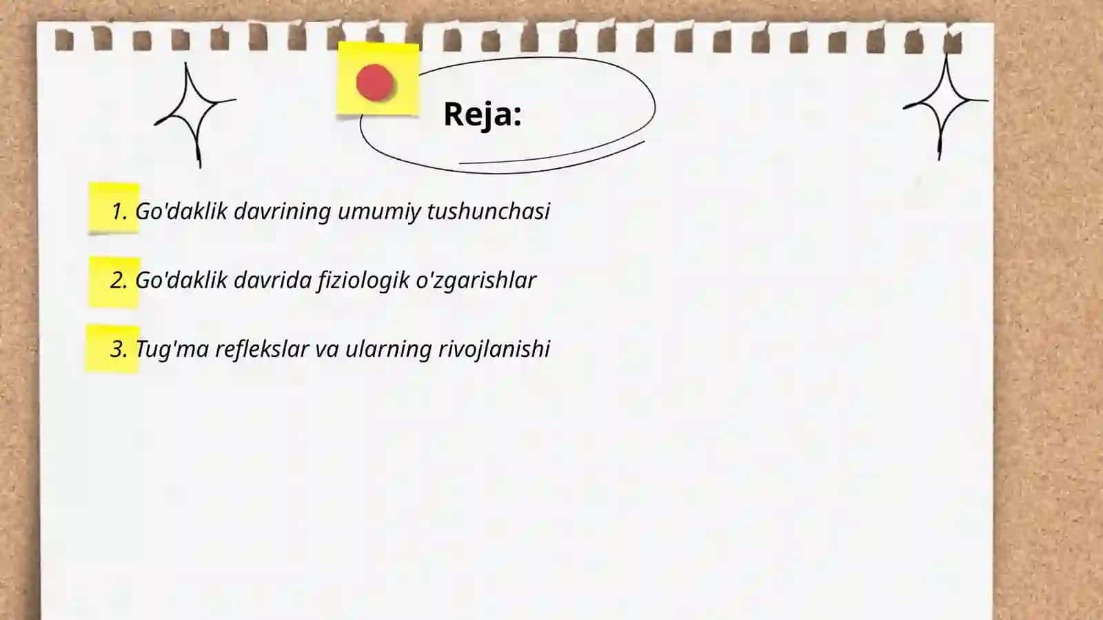 Go'daklik davri uning tug'ma xususiyatlari va rivojlanishning o'ziga xos xususiyatlari 2
