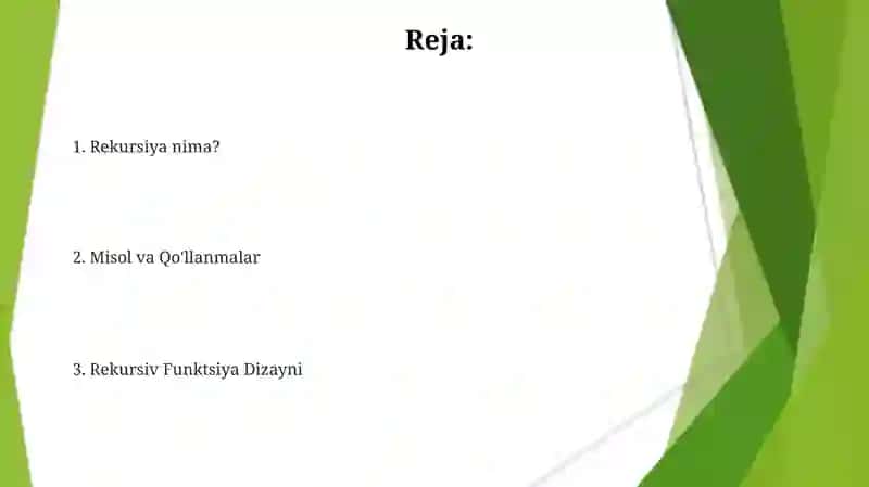 Rekursiv funksiyalar 2