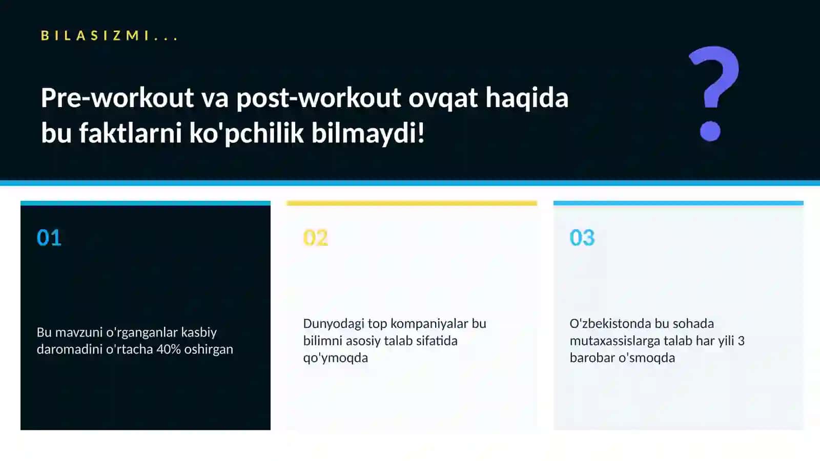 Pre-workout va post-workout ovqat 2