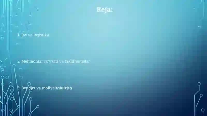 Mehmonhona tashkil etish 2