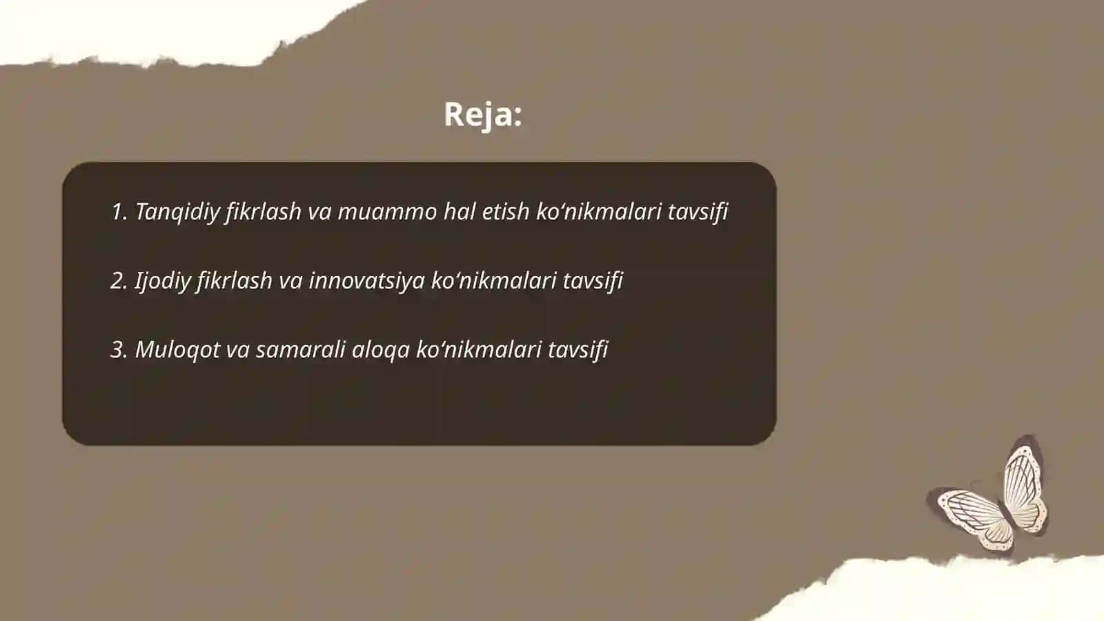 XXI asr koʻnikmalari tavsifi 2