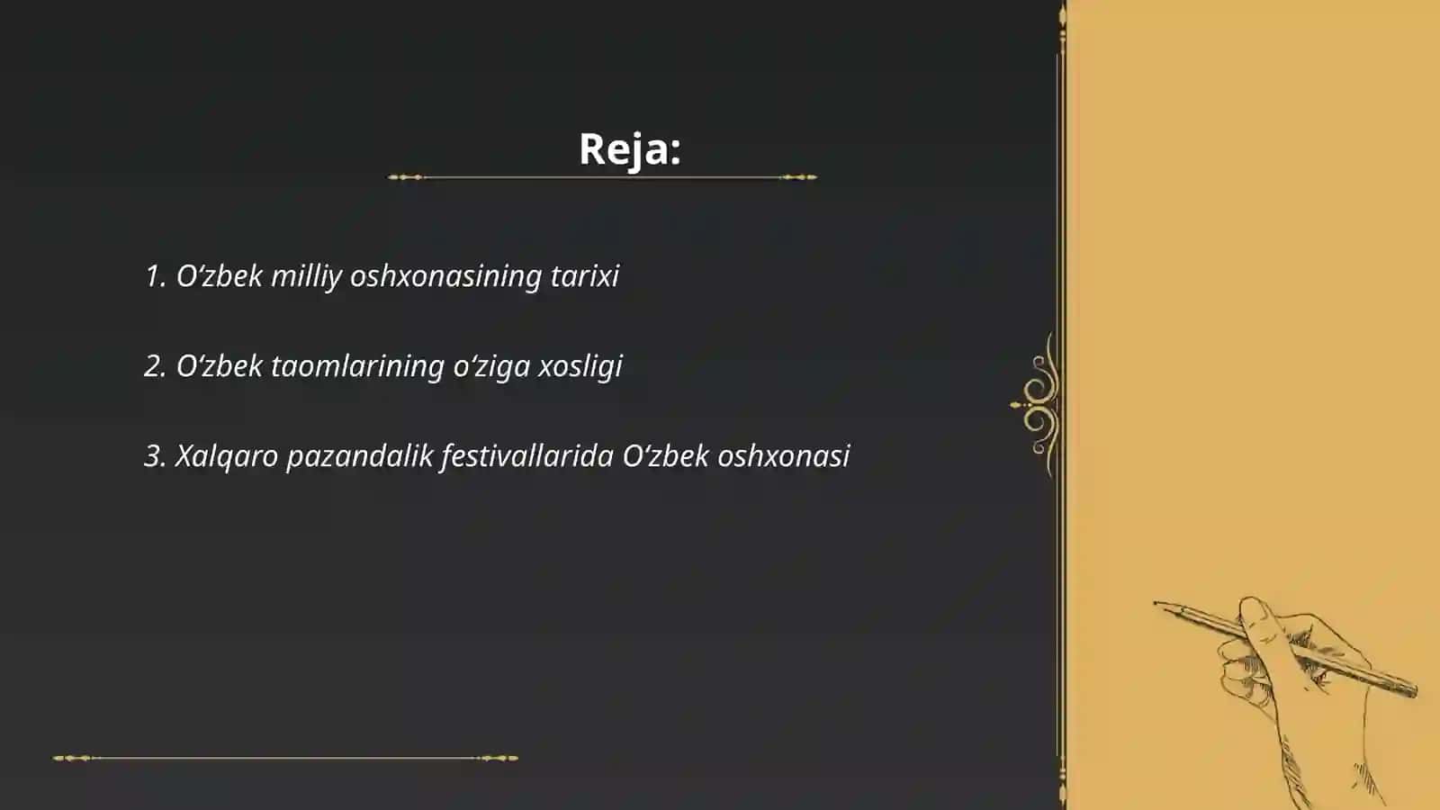 O‘zbek Milliy Oshxonasining Tarixi 2