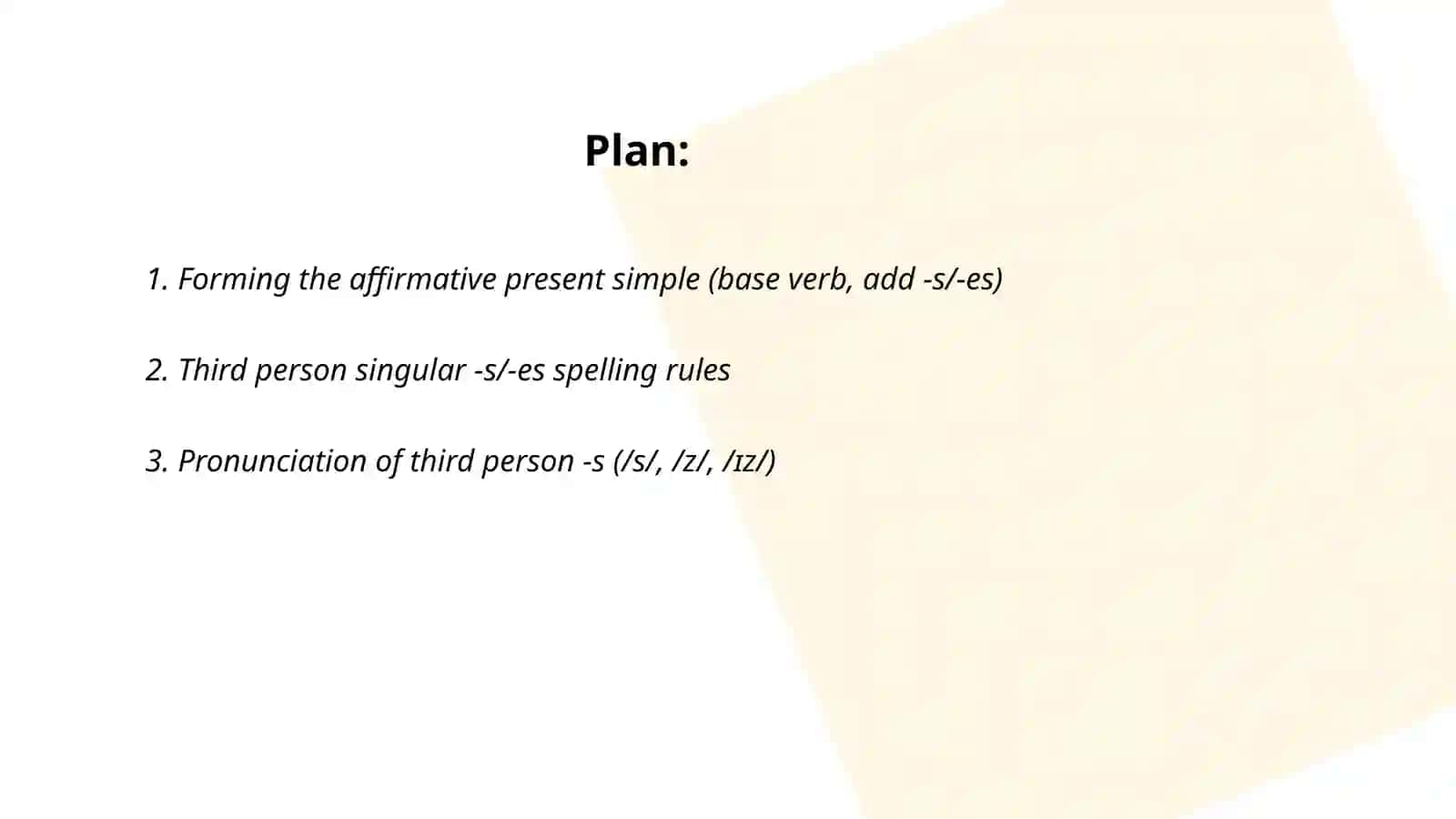 Present simple 2