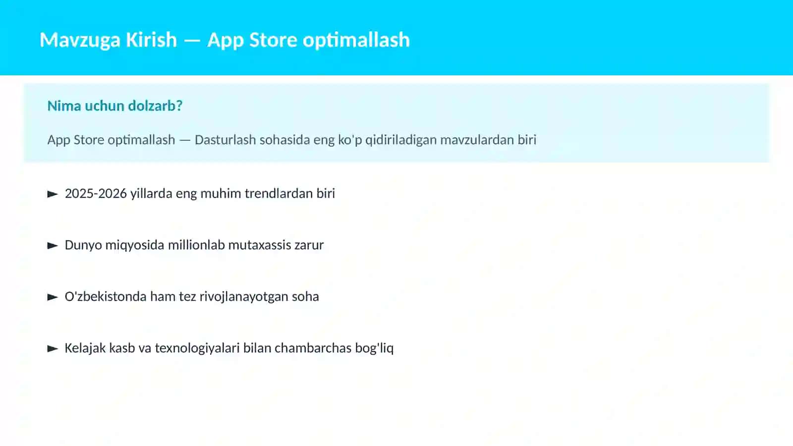 App Store optimallash 2