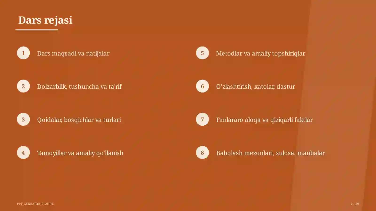 Dolzarb mavzular — maktab va o'qituvchilar 2