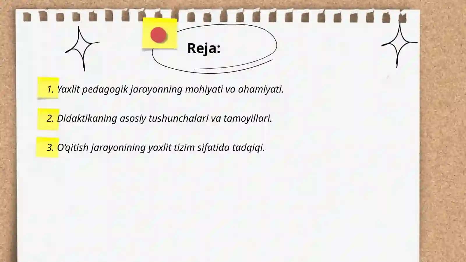 Yaxlit pedagogik jarayon 2