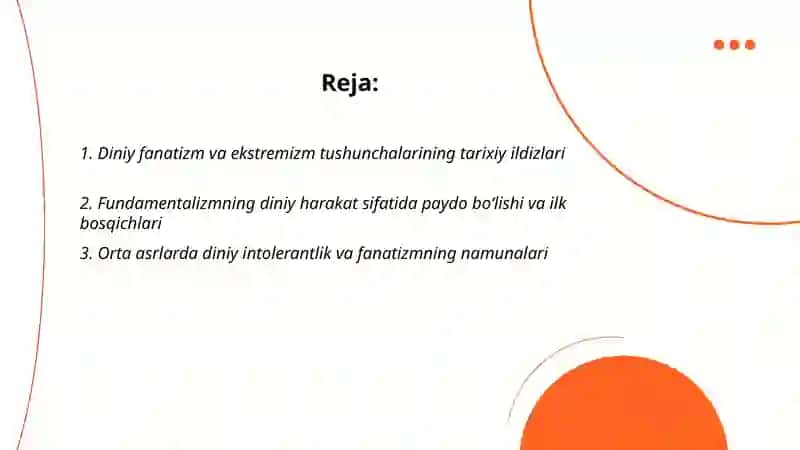 Diniy fanatizm, ekstremizm, fundametalizmning tarixi va rivojlanishi 2