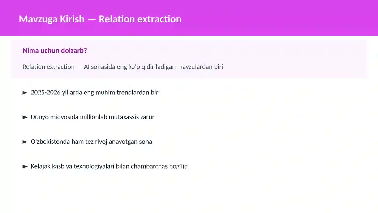 Relation extraction 2