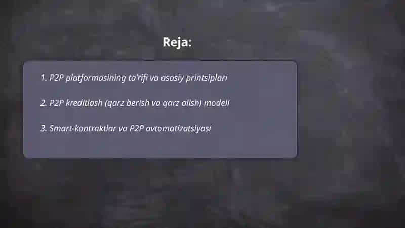 P2P platformasi 2