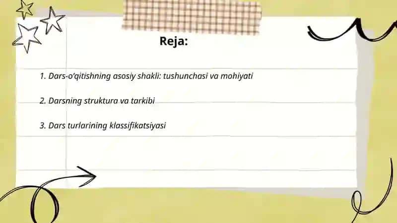 Dars-oʻqitishning asosiy shakli 2