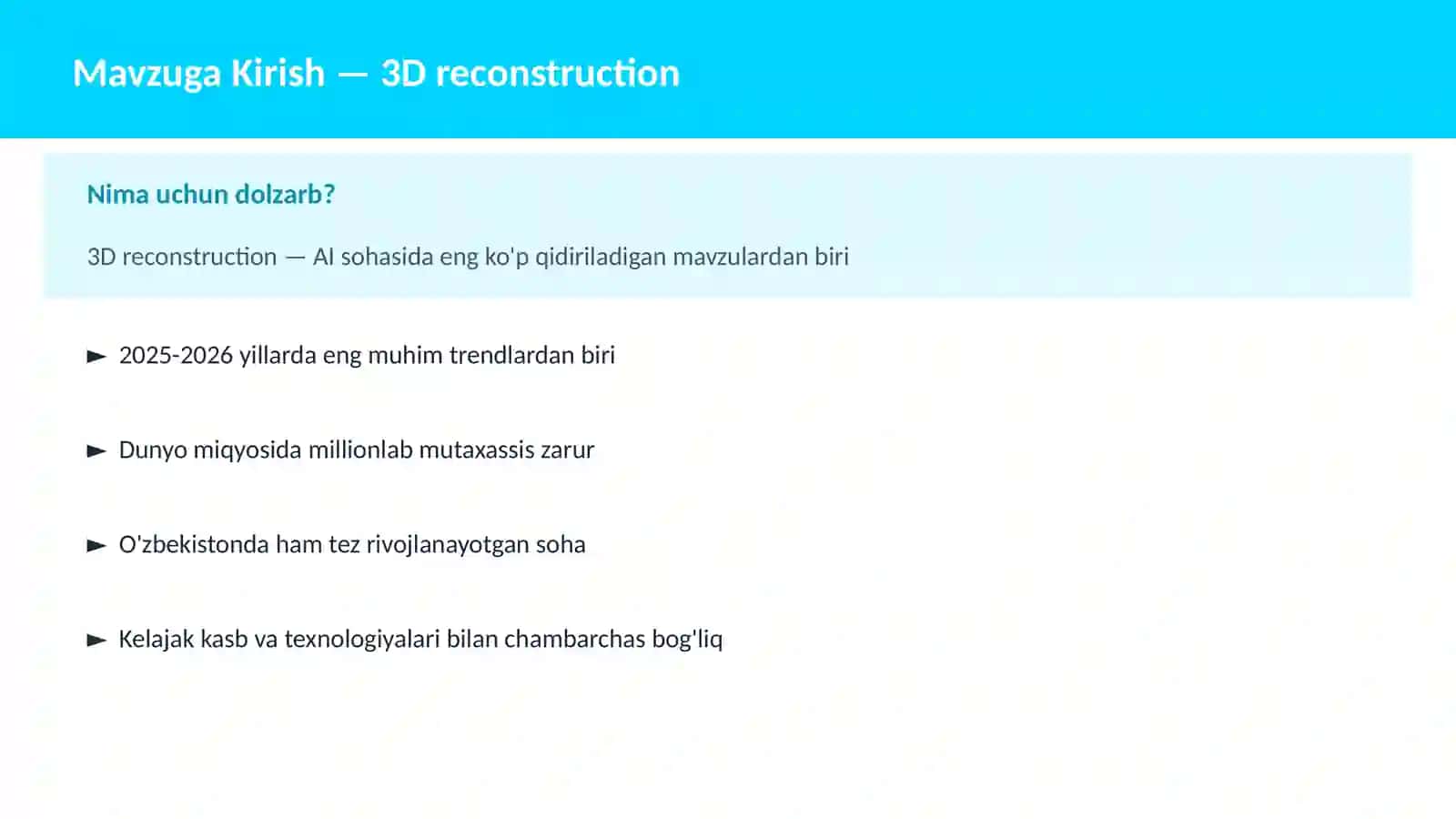 3D reconstruction 2