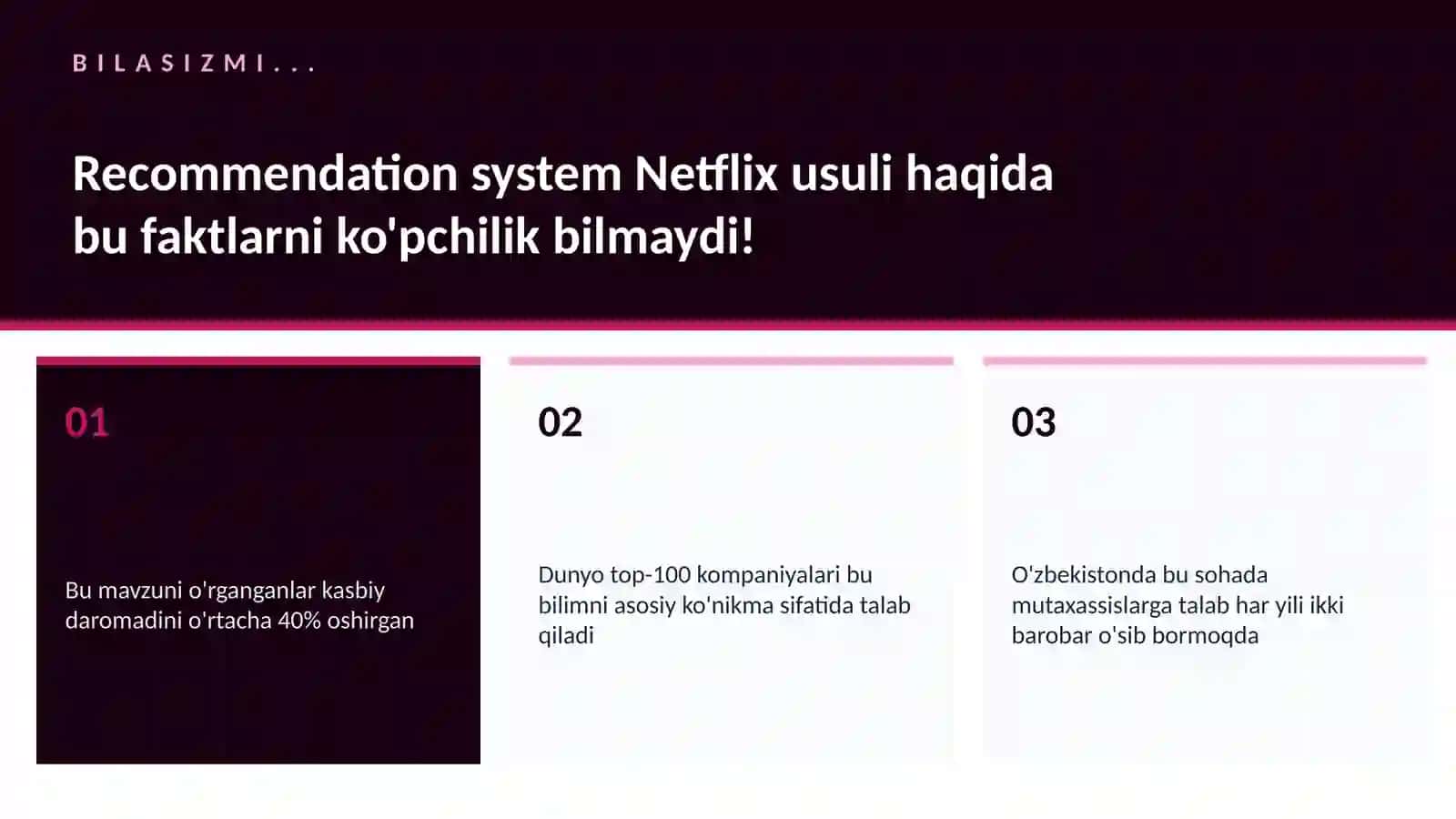Recommendation system Netflix usuli 2