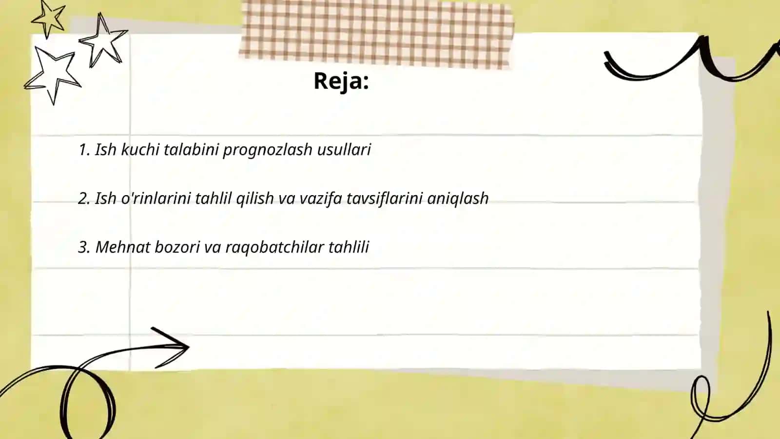 Ish kuchi talabini prognozlash usullari 2