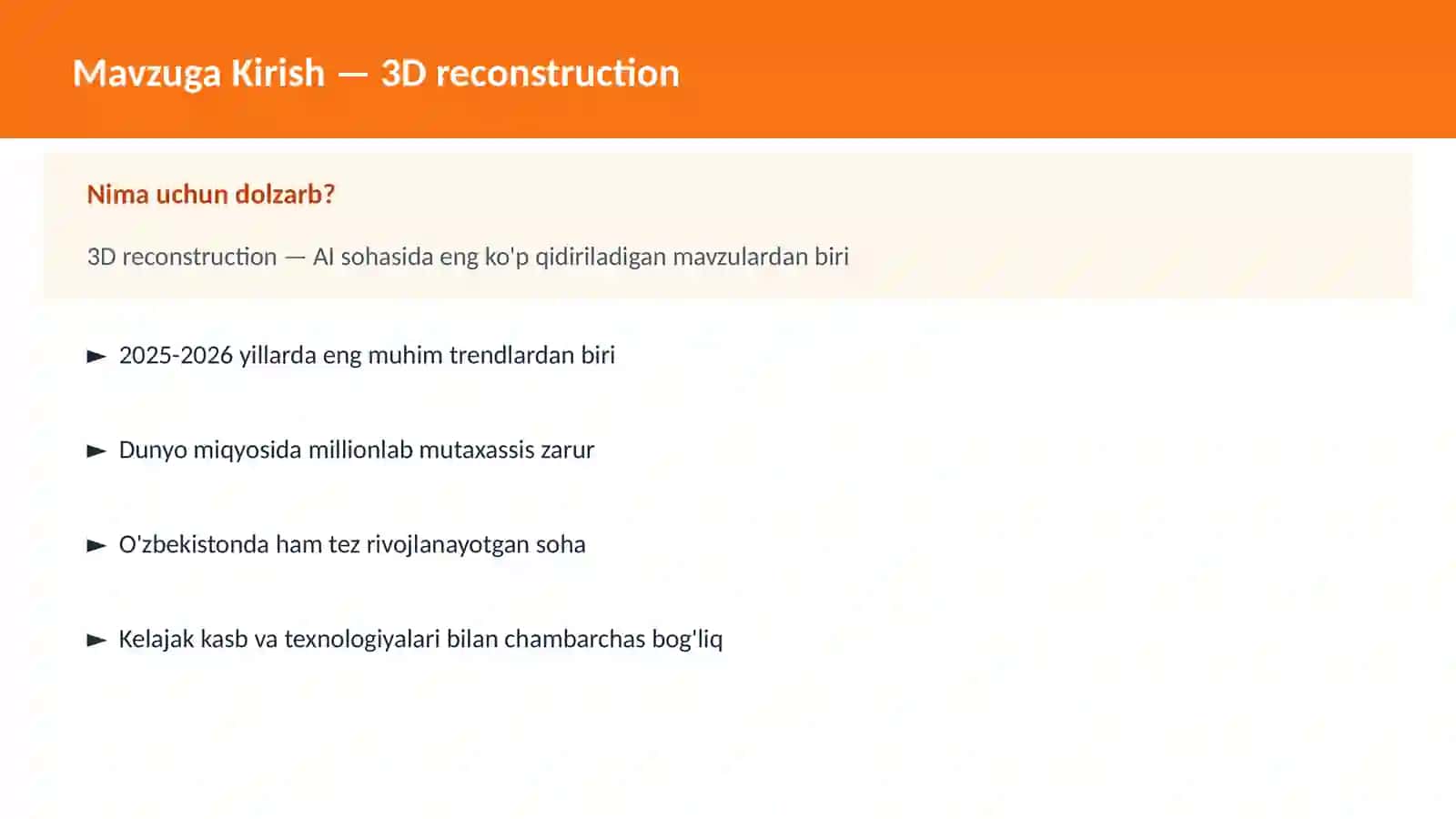 3D reconstruction 2