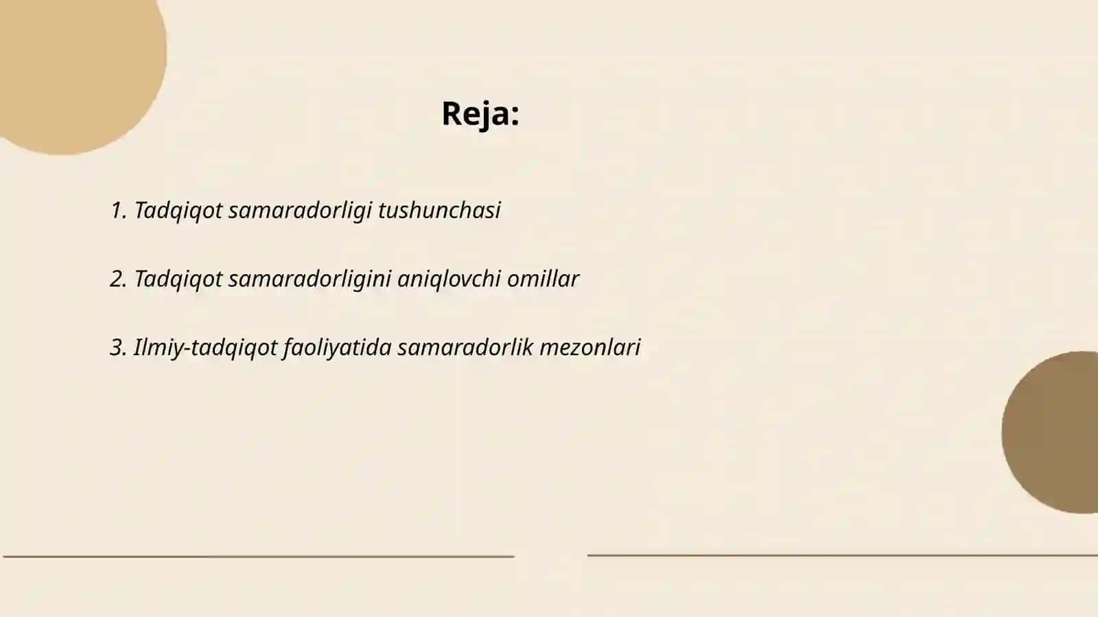 Tadqiqotlarning Samaradorligi 2