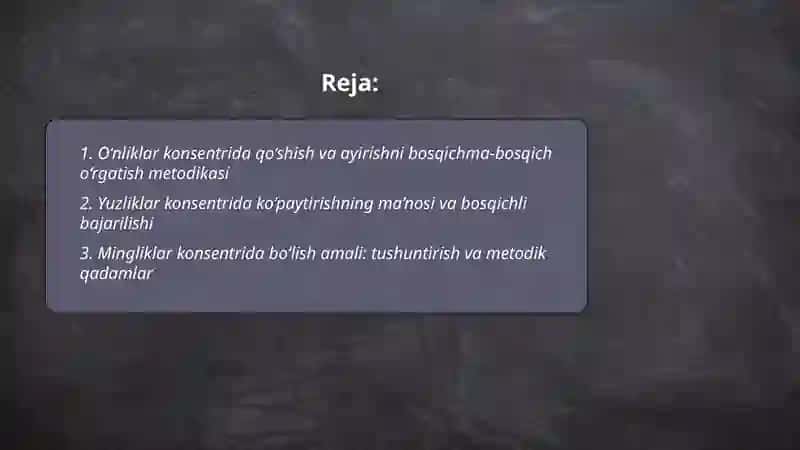 Nomanfiy sonlar ustida arifmetik amallarni o‘rgatish metodikasi 2
