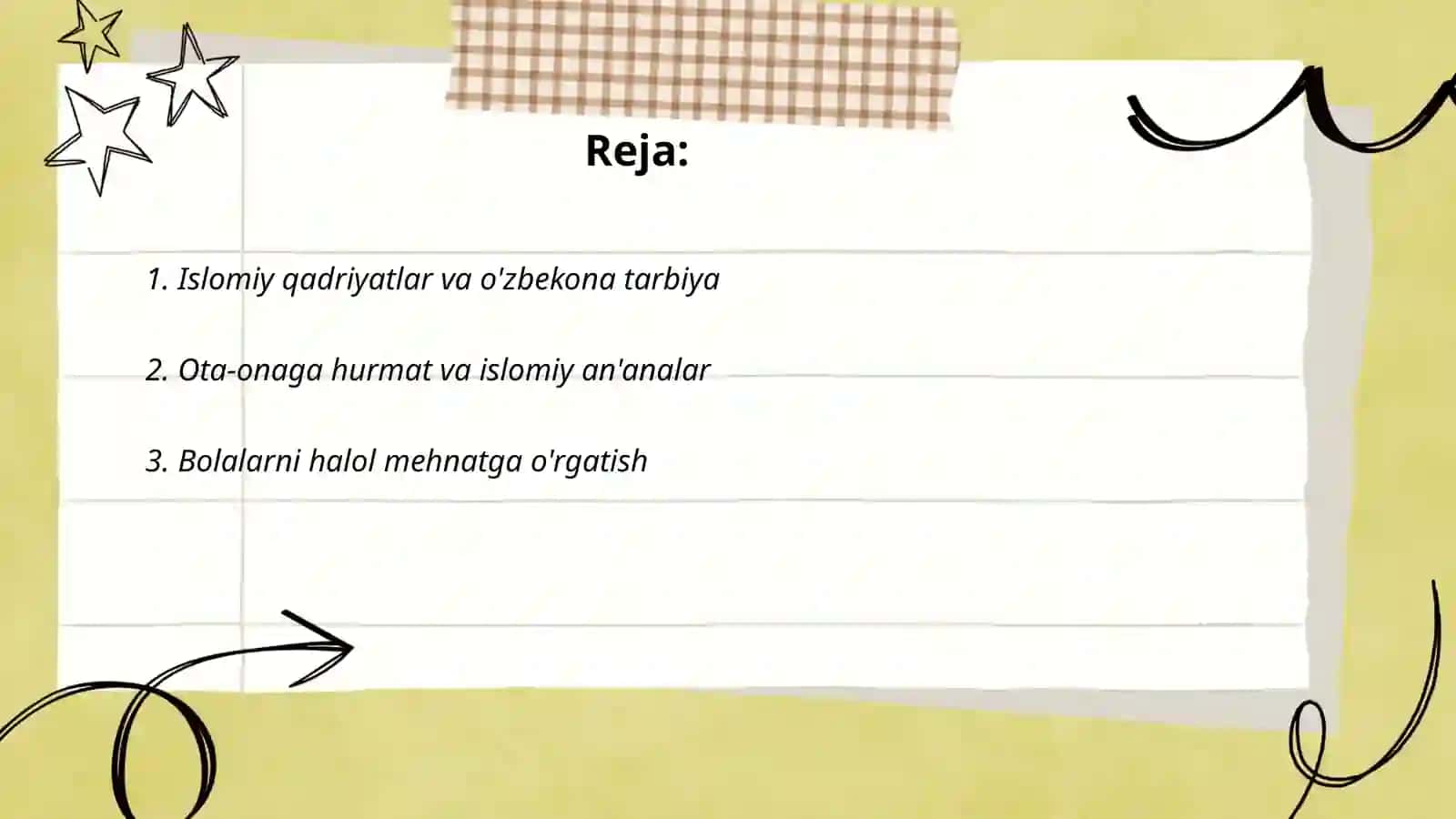 Islom dini va o'zbekona tarbiya 2