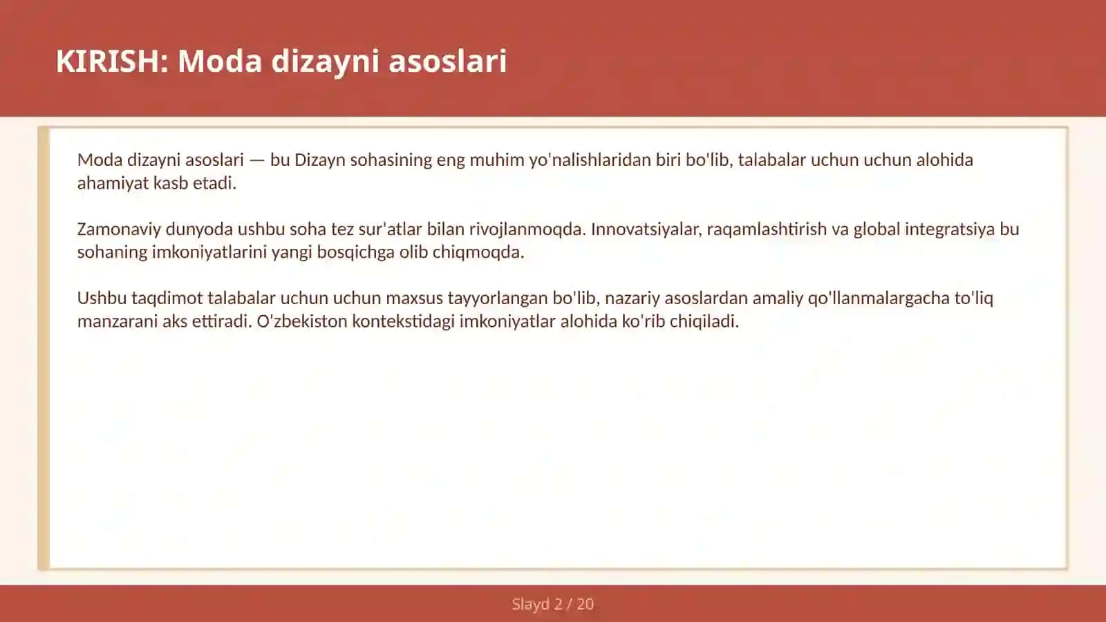 MODA DIZAYNI ASOSLARI 2